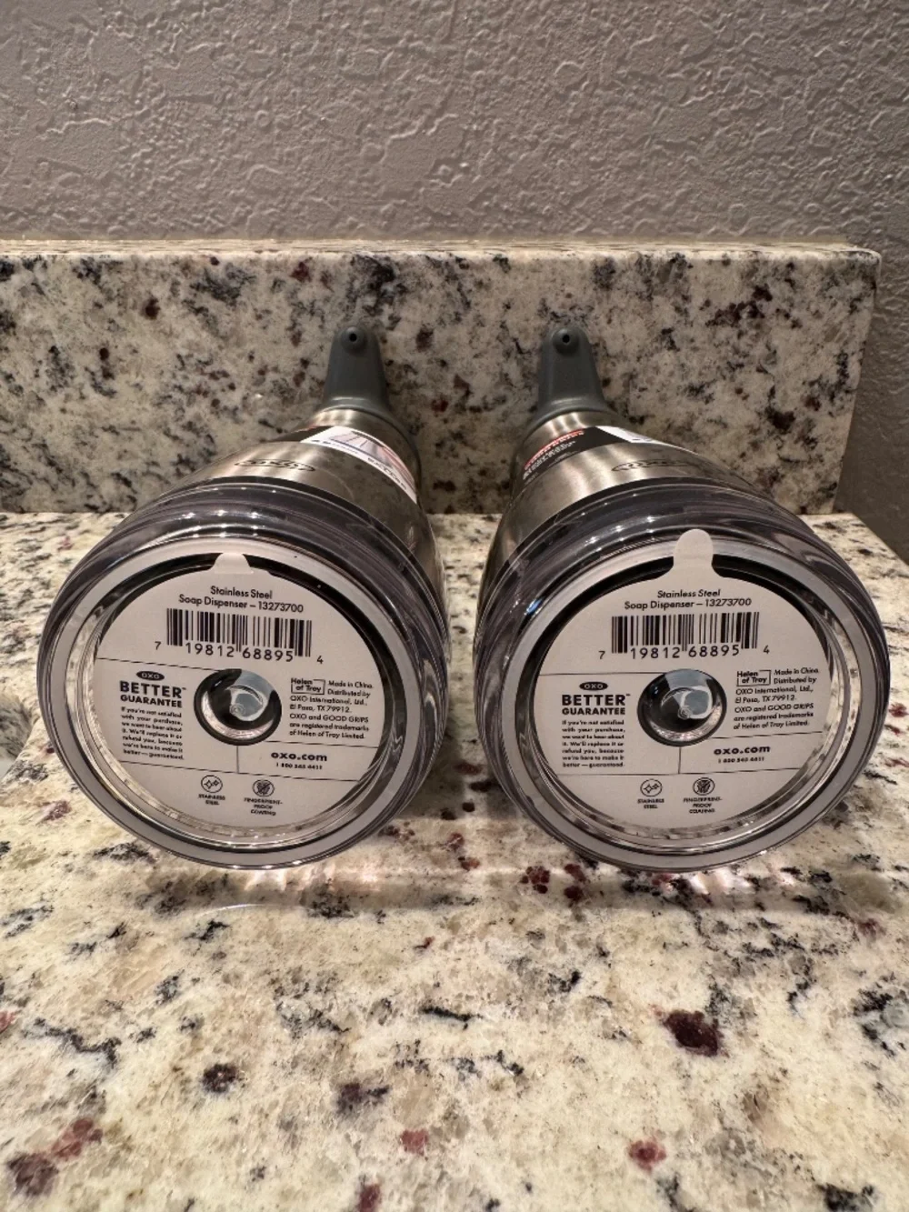 OXO Good Grip Stainless Steel Soap Dispenser x 2 - Picture 2 of 9